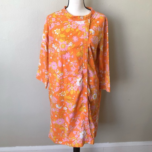 Vintage 1960’s Flower Power Models Coat House Coat - Picture 1 of 10